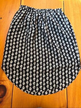 MADEWELL S Black Bloomstamp 100% Silk Island Skirt